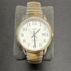 Vintage Timex Indiglo WR 30M Men's Quartz Wristwatch Stainless Steel Silver Gold