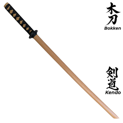 2x 100cm Plain Wooden Daito Bokken Kendo Samurai Katana Practice