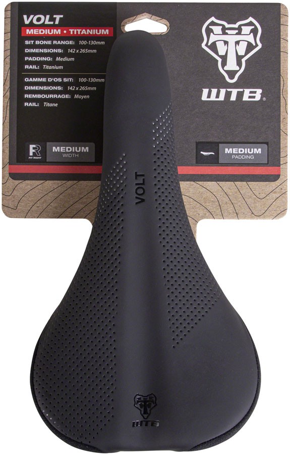 WTB Volt Mountain Saddle - Microfiber Cover, Titanium Rails, 265mm, Black