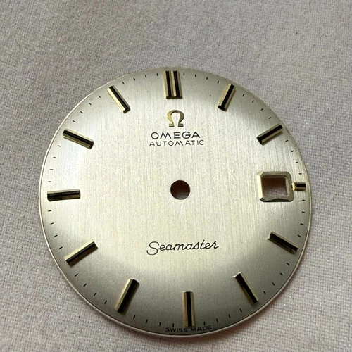 VINTAGE OMEGA SEAMASTER SILVER TONE ORIGINAL DIAL GOLD OR GF #550