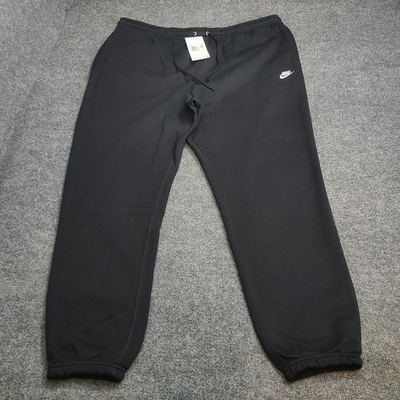 #ad Nike Pants Men 2XL XXL Black Club Cuffed Brushed Fleece Jogger Sportswear Sweats $59.99