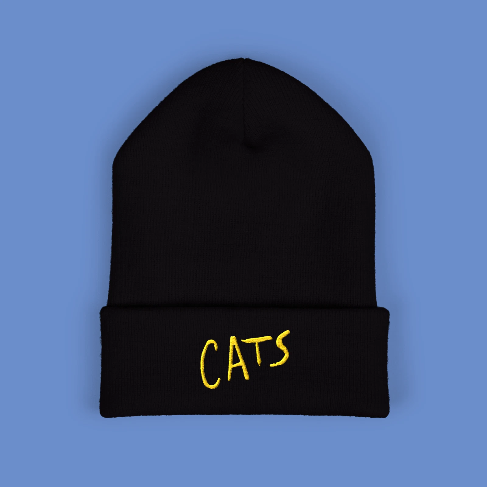 Cats Broadway Musical Show Embroidered Classic Winter Black Beanie Hat