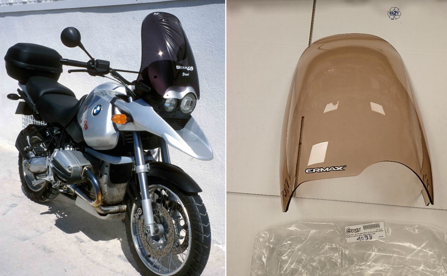 Bulle pare-brise Ermax 46 cm de qualité supérieure pour moto BMW R 1150 GS