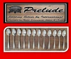12 International Silver Prelude Sterling Silver Teaspoon 6 inch – 331 Grams