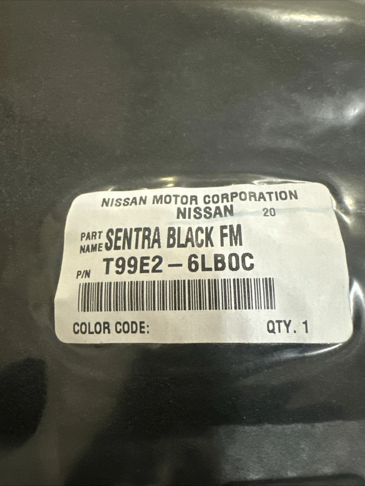 2020-2025 Nissan Sentra Carpet Floor Mats Set of 4 - T99E2-6LB0C Black OEM - New - Image 3 of 3