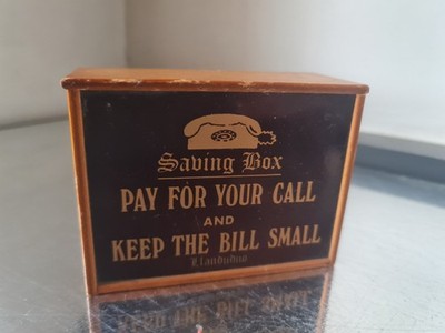 Vintage Telefon Spardose Pay For Your Call Llandudno Souvenir 70er/80er Jahre