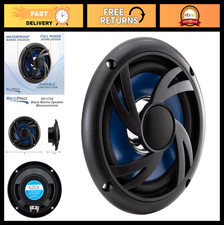6" Weather-Resistant RV Exterior Flush Mount Speakers - Black, Durable Sound Sys