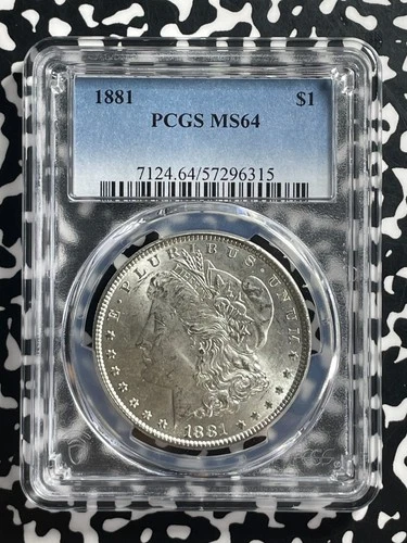 1881 U.S. $1 Morgan Dollar PCGS MS64 Lot#G607 Silver! Choice UNC!