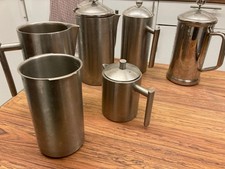 JOB LOT STAINLESS STEEL 1300/1100/1500ML COFFEE POTS/TEA/JUG FOR CATERING X 7