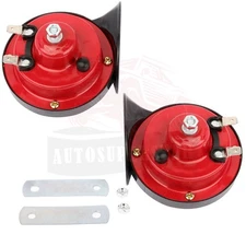 135DB Dual Tone Electric Snail Air Sire Horn Kit For Trumpet Train Car