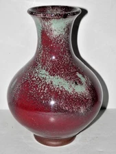 VERNON OWENS JUGTOWN 2004 - 7 1/4" x 5" CHINESE BLUE VASE MINT! BUY IT NOW!!