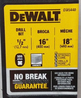 DEWALT DW5440 1/2-Inch by 16-Inch by 18-Inch ROCK CARBIDE SDS Plus Hammer Bit by DEWALT [並行輸入品] DEWALT by Rock DEWALT, In Inc
