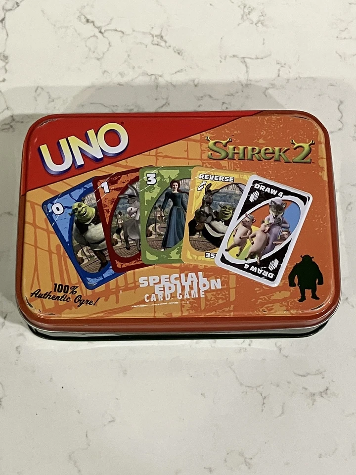 2004 Shrek 2 Uno Special Edition Card Game With Tin Incomplete *Read* - Image 2 of 4