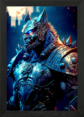 Fantasy Krieger gerahmtes Wandbild Poster Leinwanddruck Bild