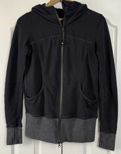 Lululemon Scuba Hoodie Black Sweatshirt Women s Size 8 Full Zip Jacket Outdoor
