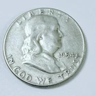 1954 Franklin Half Dollar — 90% Silver — Circulated Coin #5214