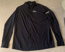 Arc'Teryx Shirt Mens XXL Black Button Snap Long Sleeve Skyline - LOGO READ!!!