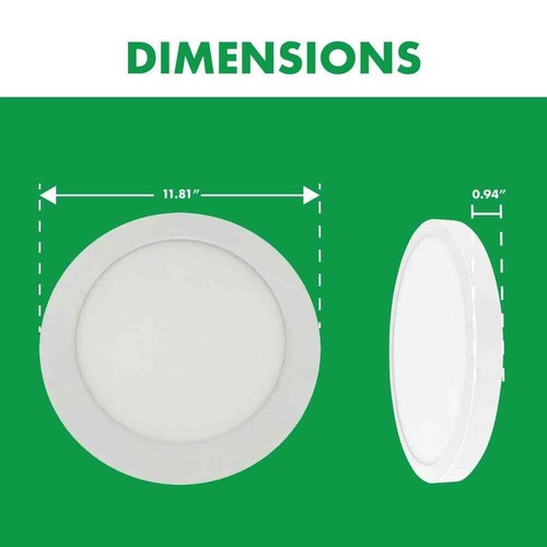 LEDone 12 in. LED Recessed Downlight 150W Eq. 5CCT Round Ceiling Light Fixture - Picture 5 of 8