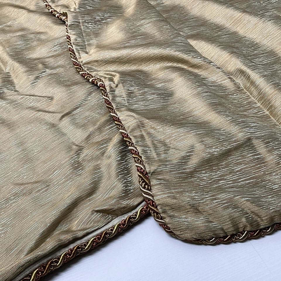 CROSCILL Pair Of Brown Gold Rope-Edge Luxury Standard Euro Shams 2 Shams - Image 3 of 4
