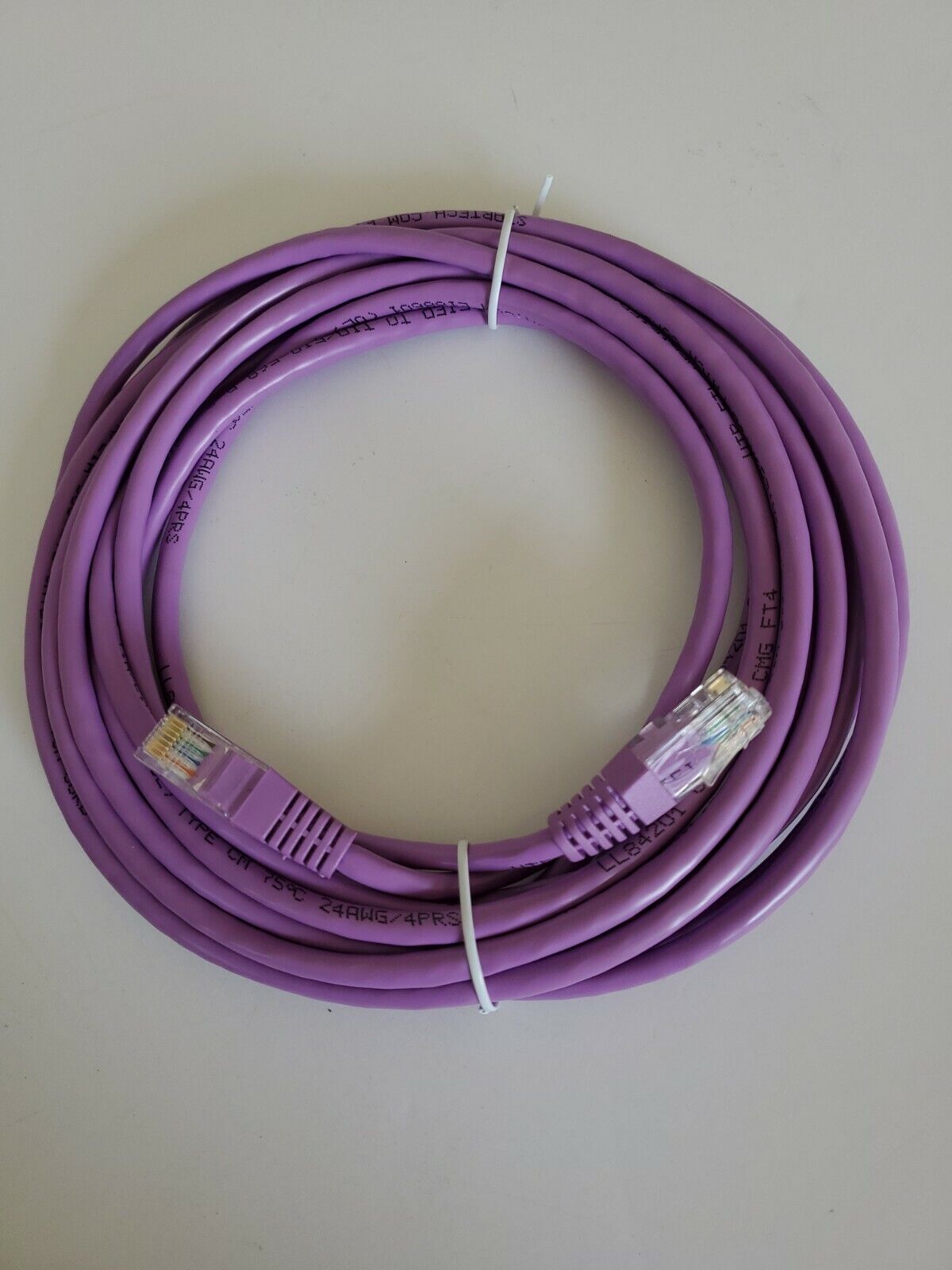 Cat 5e Patch Cable 10 Feet  Purple Molded RJ45 UTP 