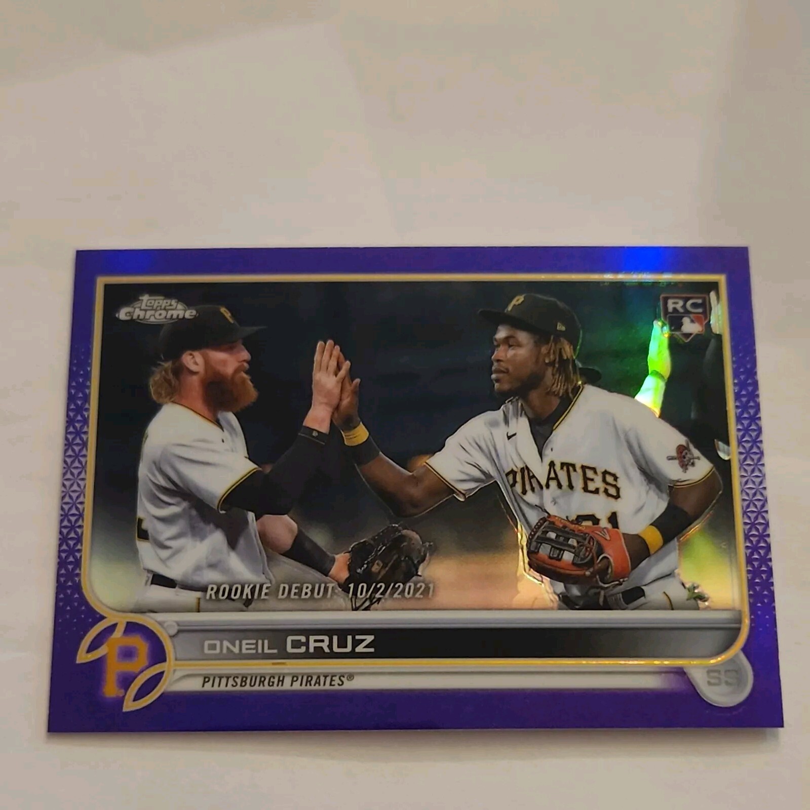 2022 Topps Chrome Update Oneil Cruz RC #USC74 Purple Refractor Rookie Debut