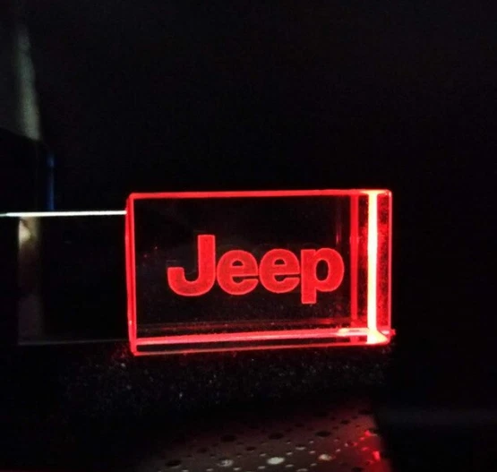 Unità flash USB 2.0 chiavetta in metallo logo auto JEEP ventola amante driver regalo luce LED - Immagine 4 di 4