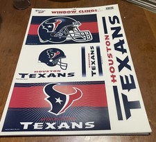 Vintage Houston Texans 5 Decals WinCraft NFL Window Clings 11x17 NEW 2002