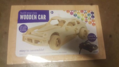New Build & Paint Your Own Wooden Car by Horizon Group USA Easy To Assemble 