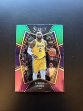 LEBRON JAMES 2021-22 Panini Select Tri-Color Prizms #195 Lakers Premier Level