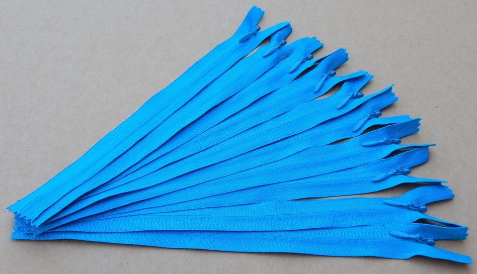 BAG OF 10 INVISIBLE ZIPPERS, #3 NYLON SIZES 9", 14", 18", 22", FREE SHIPPING USA - Image 2 of 4