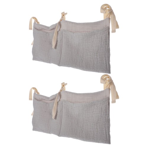 2 Pcs Crib Hanging Bag Baby Diaper Organizer Stroller Accessories