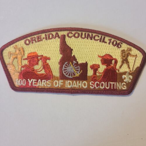 Ore Ida Council 100 Jahre Ausweis Scouting maron Border - Bild 1 von 2