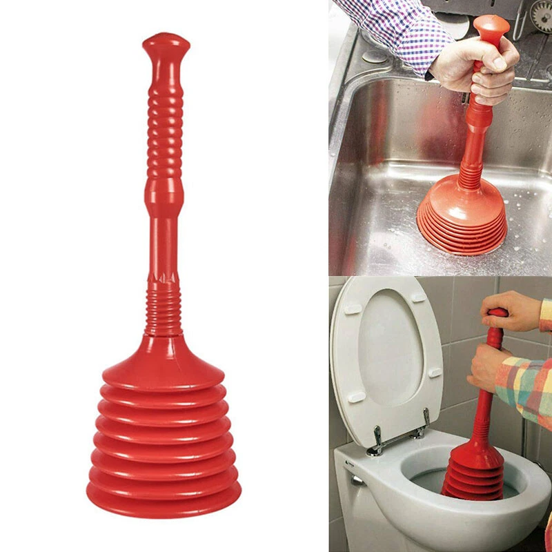 Toilet Unblocker Tool Drain Plunger Sink Clog Remover Powerful Sucker  Rubber