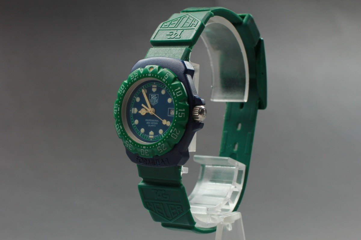 NEAR MINT] Vintage Tag Heuer Formula 1 362.508 Blue Green Qz