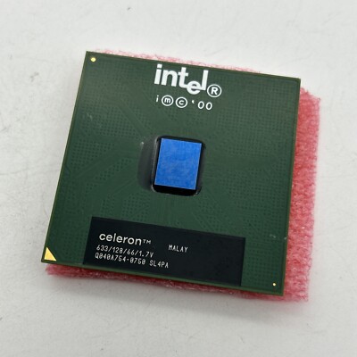 Intel Celeron CPU 633mhz 128KB 66mhz FSB /Socket 370 Processor SL3W9 SL4PA
