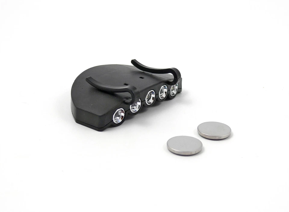 Linterna de Cabeza 5 LED con Clip Pesca Camping Lámpara Gorro Gorra Boyz Toys - Imagen 3 de 3