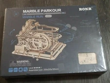 NEW ROKR Marble Parkour, Marble Run Wooden Water Wheel Coaster LG501 SEALED