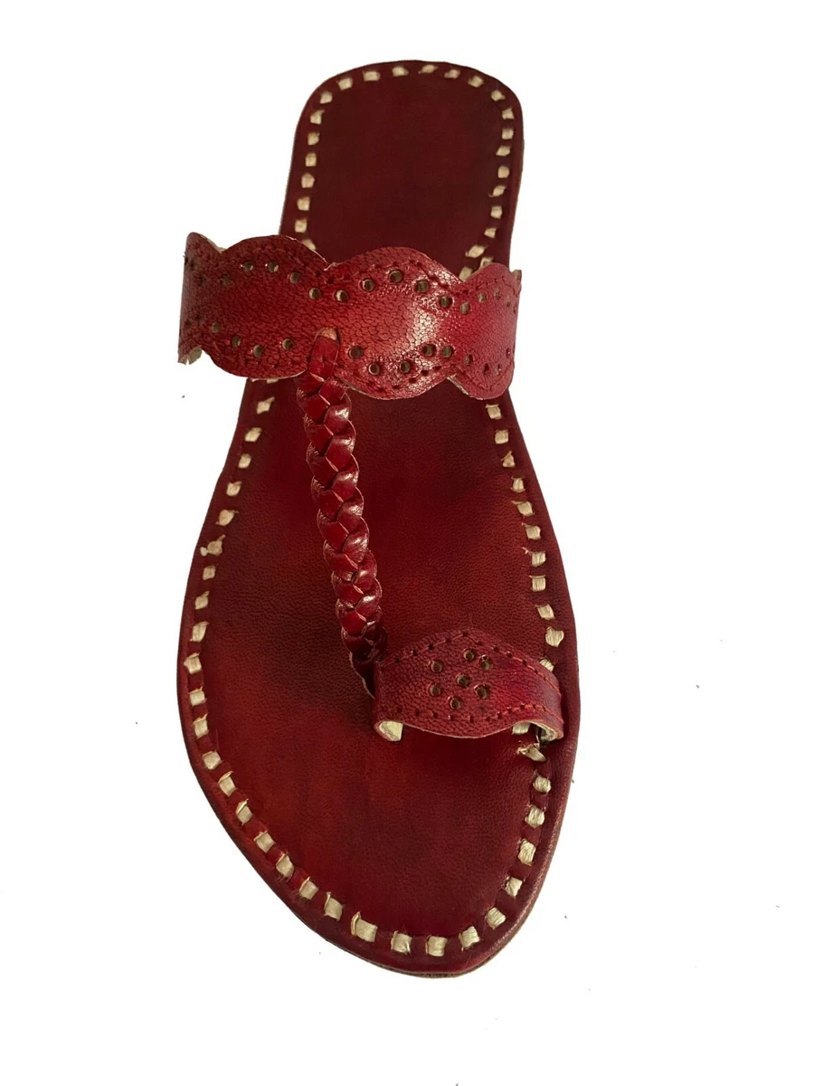 Hand stitching slippers handmade leather sandals vintage sandals flip flops flat