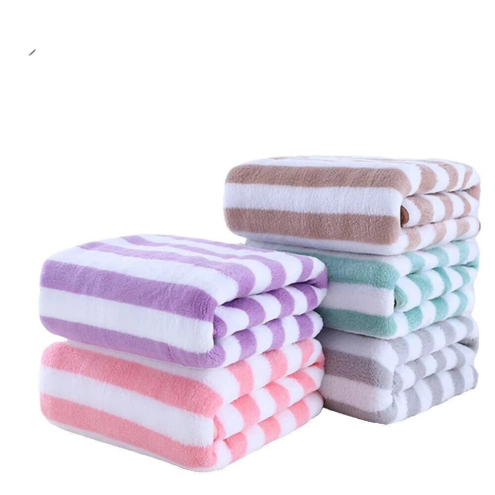 Striped 100% Cotton Bath Towels