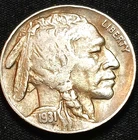 1931-S Buffalo Nickel  Fine Details Full Horn Low Mintage BUFFALO NICKEL 5¢ USA