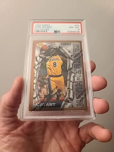 Kobe Bryant RC 1996 Topps Finest #74 w/Coating PSA 8 NM-MT Los Angeles Lakers