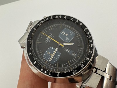 VTG SEIKO 6138-0040 Bullhead Chronograph Automatic Black Dial Cal 6138B - 44 mm