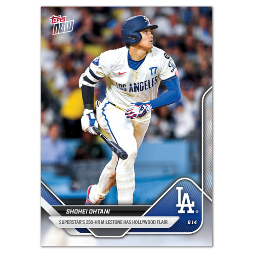 2025 Topps Now 298 Shohei Ohtani Los Angeles dodgers 250 Career HR Milestone