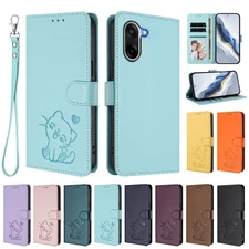 For OnePlus Nord CE5 5G, Fashion Cat Pattern Flip Leather Wallet Card Cover Case
