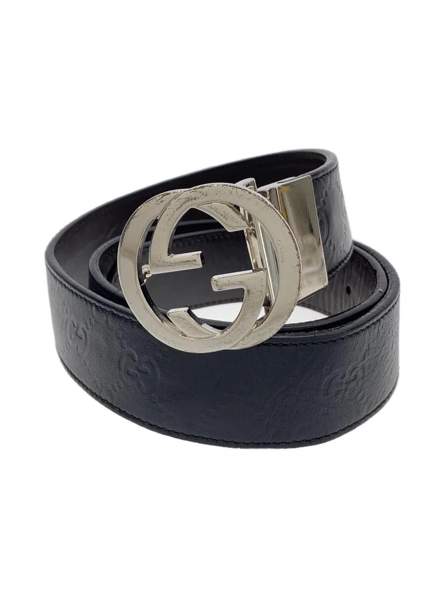 Ceinture GUCCI cuir BLK homme 473030