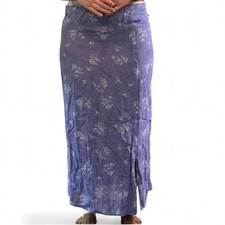 Y2k whimsigoth fairycore cottagecore purple blue floral midi skirt Cherokee S