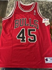 Vintage Champion 90’s Chicago Bulls #45 Jersey NBA Licensed Red/white