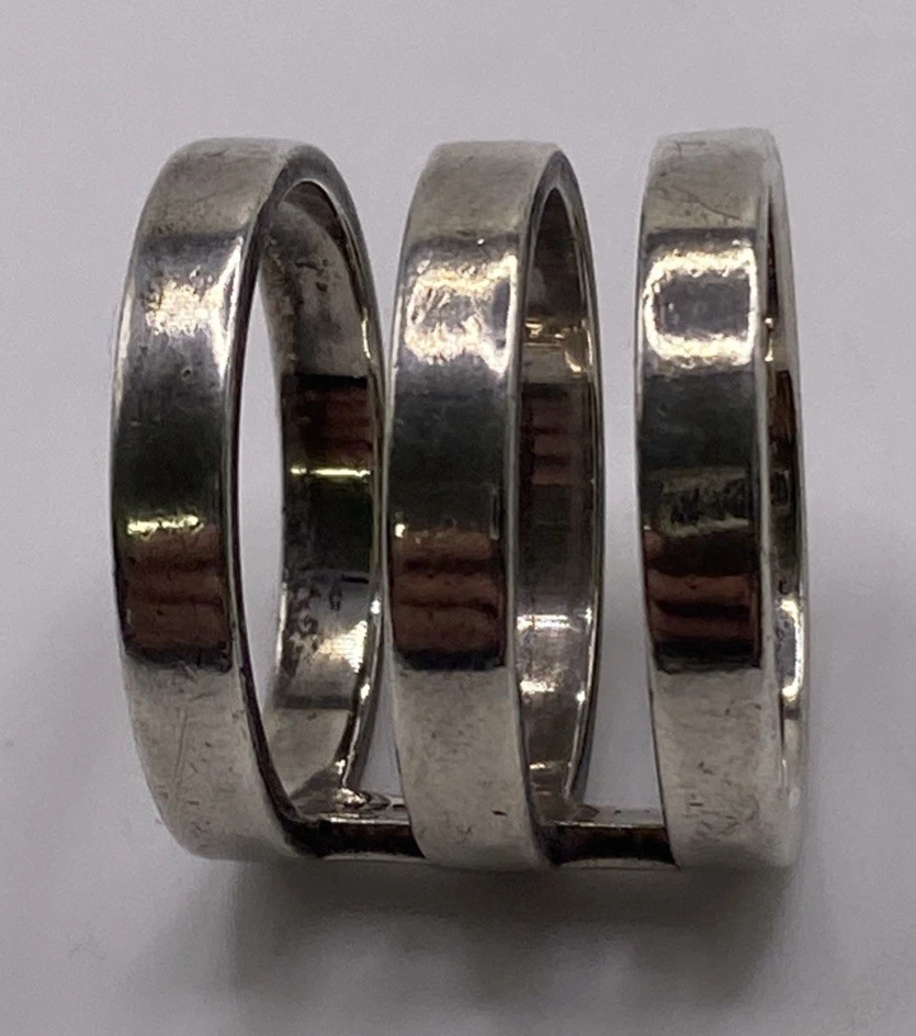 Silpada Sterling Silver Contemporary Art Wide Triple Band Ring Sz10 R3135 - Image 4 of 4