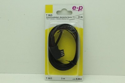 E+P T36/3 Telefonanschlusskabel 3m. ''Neu&OVP''