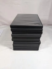 Lot of 20 Used Empty DVD Cases, Black, Each Holds 1 Disc